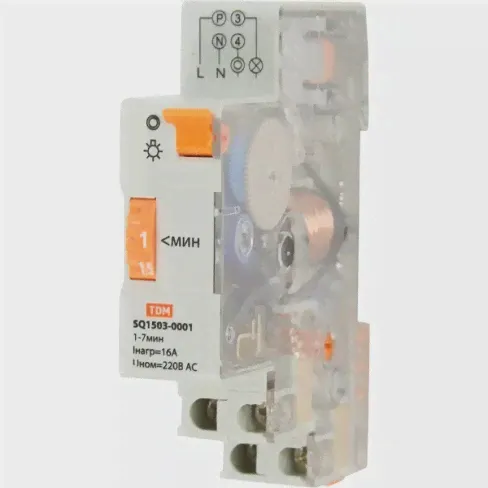 Таймер лестничный TDM Electric ТЛ-1мин/7мин-16А-DIN TDM ELECTRIC-0