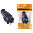Вилка прямая каучук 2Р+РЕ 16А 250В IP44 | SQ0612-0001 TDM ELECTRIC