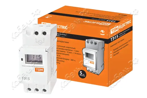 Таймер электронный ТЭ15-1мин/7дн-16on/off-16А-DIN TDM Electric SQ1503-0005