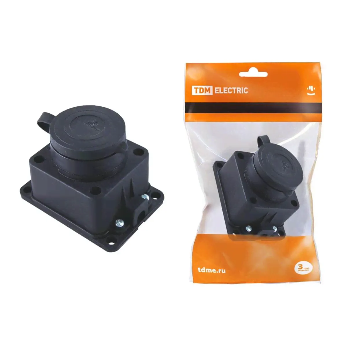 Розетка 2P+PE TDM Electric с заглушкой SQ0612-0003-0