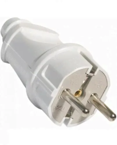 SQ1806-0003 TDM Electric Вилка прямая с/з белая 16А 250В-0