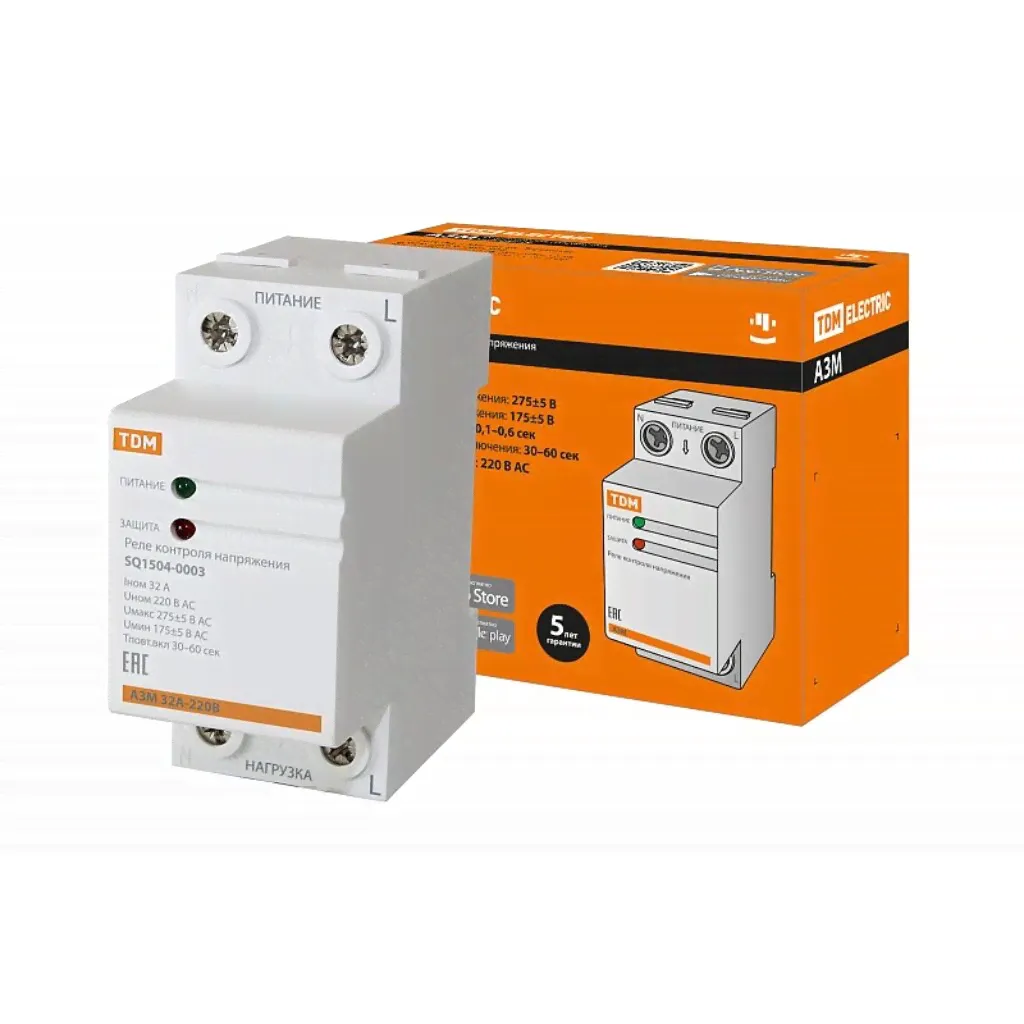 Реле напряжения TDM Electric, АЗМ, SQ1504-0003-0
