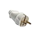 Вилка прямая TDM Electric с заземлением, 16А IP20, белый, SQ1806-0003