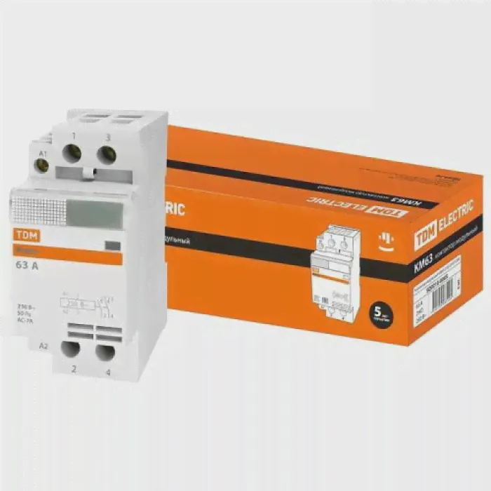 Модульный контактор TDM Electric КМ63/2 2НО 63А 230В AC, SQ0213-0005-0