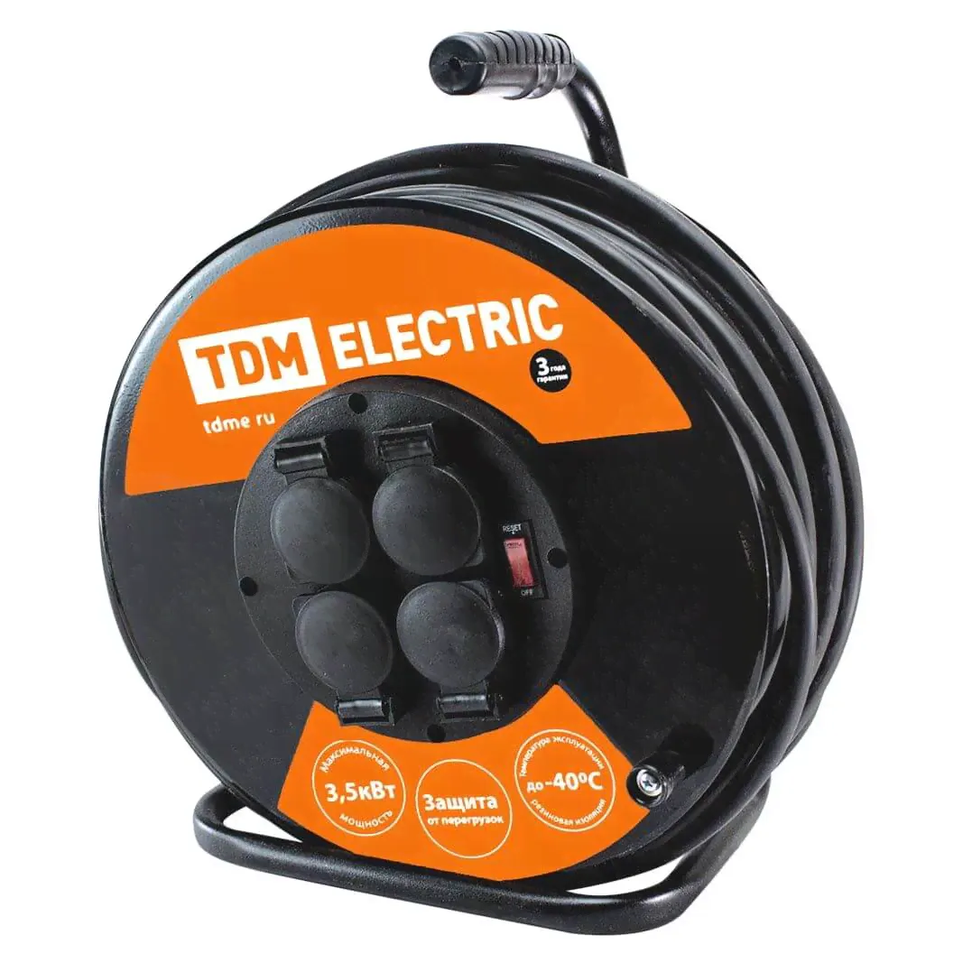 Удлинитель силовой TDM Electric УХз16-004 4гн 40м с/з SQ1301-0161